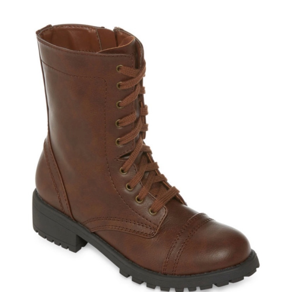 Ladies Side Zip Combat Boots Sizes 5 & 5 1/2 New